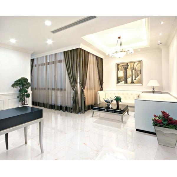 Telha de assoalho branca da porcelana da sala de visitas do ouro de Calacatta do quadrado