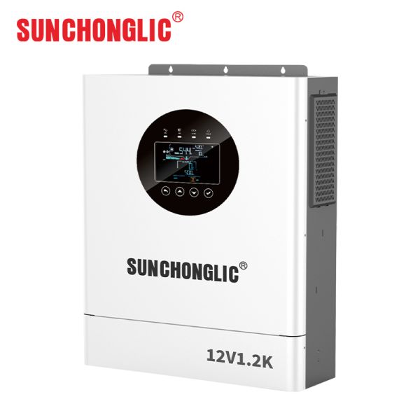 1.2kW Pure Sine Wave Hybrid Solar Inverter with MPPT Dual AC/PV Charging and UPS Function