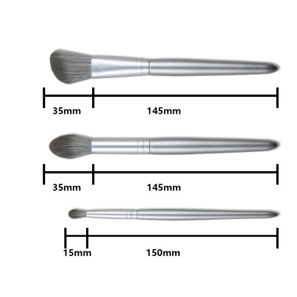 Beauty Care Make Tools Silver Rigorous Workmanship Cosmetic Brush