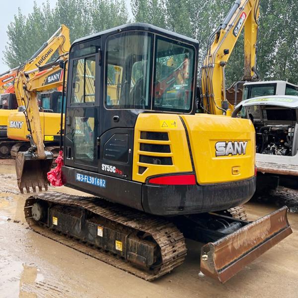 36 KW Power Original Hydraulic Cylinder Sany SY55 Second Hand Excavator in Shanghai