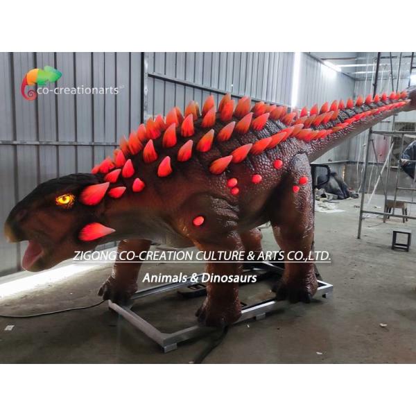 6m Life Size Animatronic Sunproof Lighting Ankylosaurus Dinosaur Model For Outdoor Exhibition