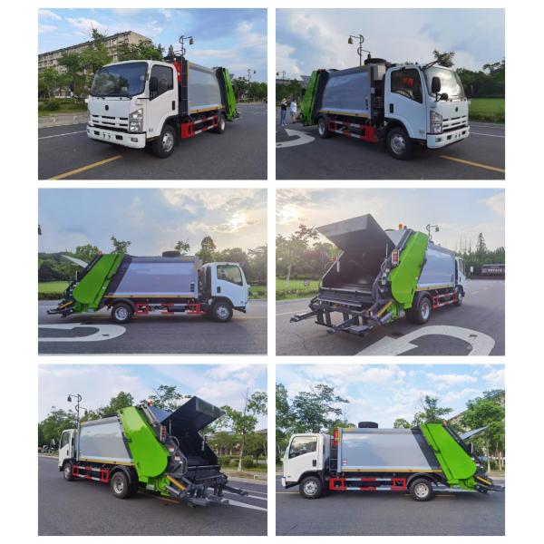 ISUZU KV600 130hp Motor camión compactador de basura 8cbm camión de eliminación de desechos