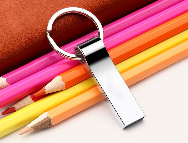 Привода Usb металла ODM 32GB 64GB 128GB память серебряного полная с ключевой цепью