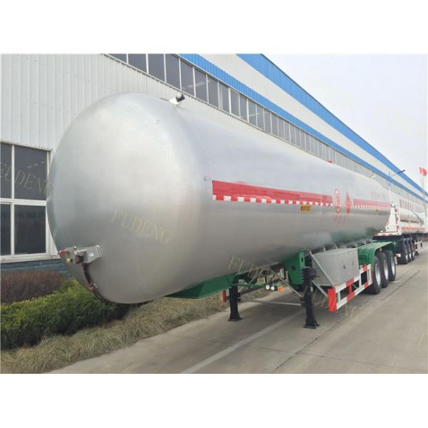 10 Wheelers LPG LNG Fuel Transfer Trailer 3*13 Ton FUWA Axles Carbon Steel Tank