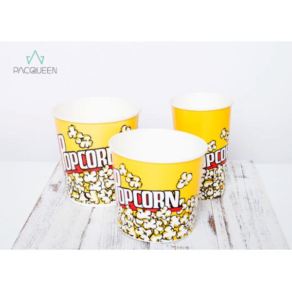 High Durable Paper Food Buckets Heat / Water Resistant Custom Printable