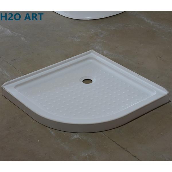 Single Color Roud Acrylic Shower Tray with Topmount Installation and Drainage System