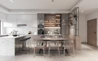 Durabilité Armoire de cuisine en laque métallique Armoire en bois modulaire