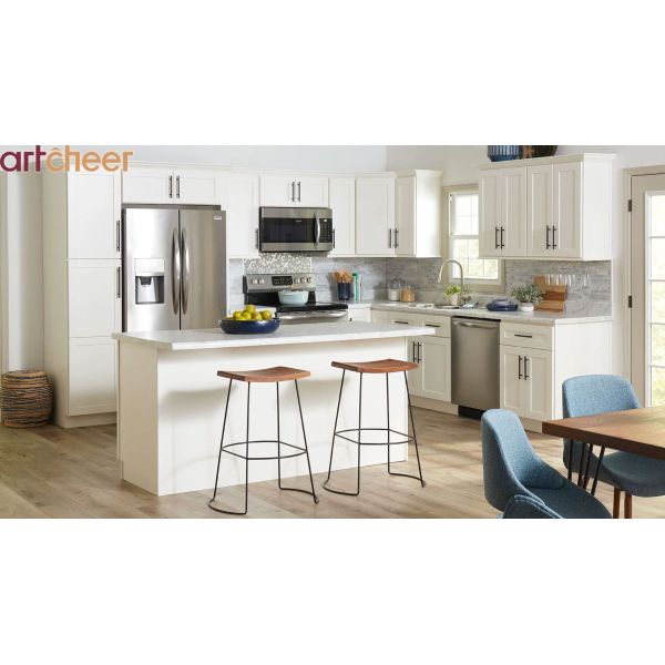 Custom Solid Wood Kitchen Cabinets with Shaker Style Design for Easy Assembly and Modern Kitchens