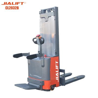 Full Electric Stacker Handling Equipment Standing On 2000 kg Lifting Height 3200mm