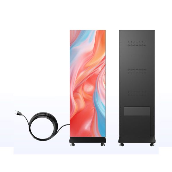 Floor Standing Vertical Advertising Digital Signage LED Display Foldable Poster Advertising LED Screen