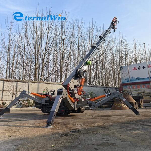 Crane à rampe à commande à distance pour projets de construction 9,6 mètres longueur de jante 15 mètres hauteur maximale de levage