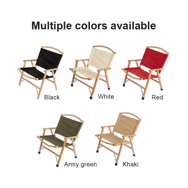 Beechwood Hard Arm Camping Chair 2.4kg 51x42x65cm Lightweight