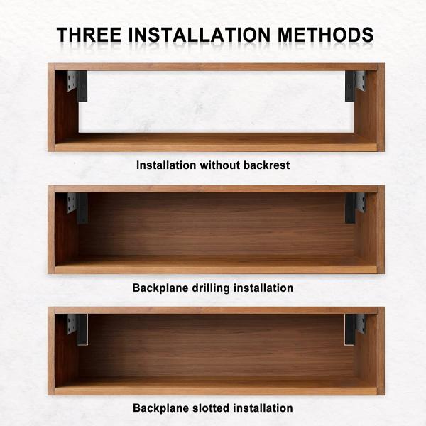 Repisas flotantes en forma de L Brackets Metal pesado para la organización del garaje