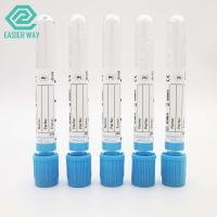 Les tubes non toxiques de collection de sang nettoient à l'aspirateur le citrate sodique de tube de pinte avec le chapeau bleu