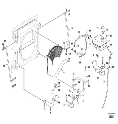 15163859 VOE15163859 Excavatrice à réservoir d'expansion Parties de climatiseur pour Vo-lvo EC250D