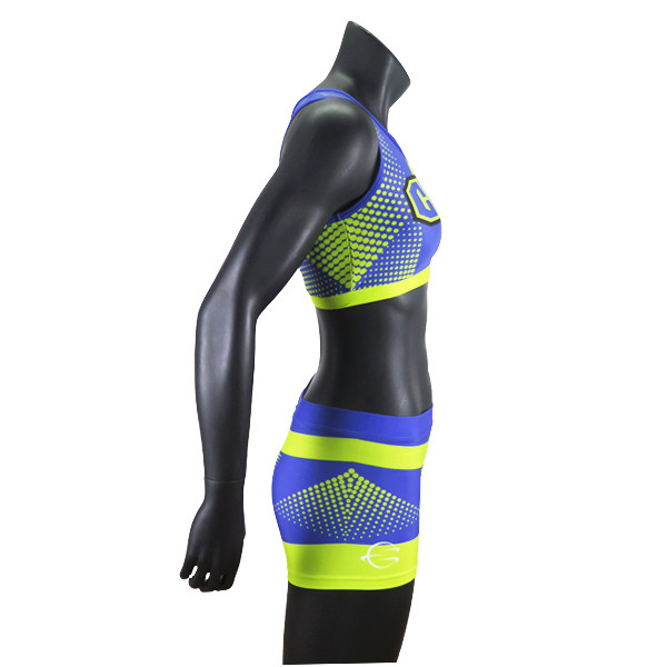 2020 Hot Design Custom Cheer Dance Clothes Bra And Shorts Uniform For Ladies