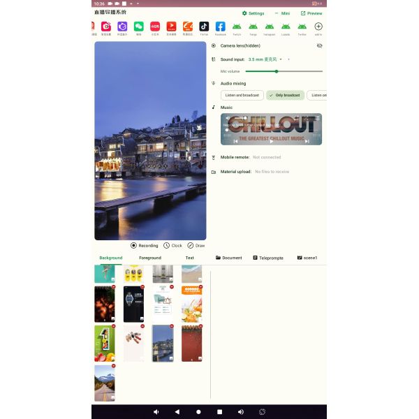 15.6 Inch 10-Point Capacitive Touch Screen LG Display Panel Android System Live Broadcasting Equipment 1 Year Warranty for Home