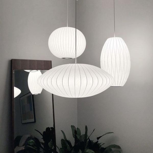 Pendant de soie nordique moderne Lampe à bulles Pour la maison salon décor chambre chic lustre de style nordique