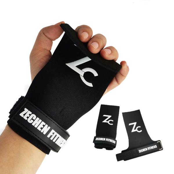 Black Fingerless Weight Lifting Grips Pads Gymnastics Palm Protect Crossfit Hand Grips