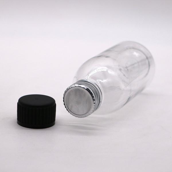 150ml PET Oval Amber Prescription Pharmacy Liquid Medicine Scaled Container with Lid