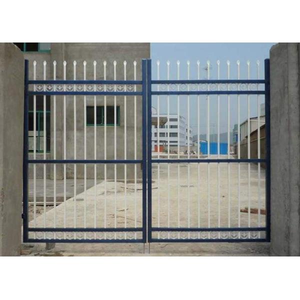 Double Swing Metal Automatic Driveway Gates Zinc Plated For House / Villa