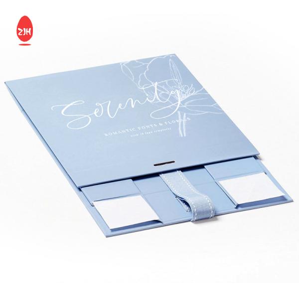 Deluxe Cardboard Gift Packaging Box Glossy Lamination Rigid Magnetic Paper Box