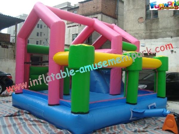 A corrediça inflável do leão-de-chácara do esporte das crianças, impressão de Velcro 6Lx4Wx3.5H desliza