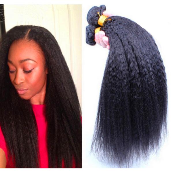 Кинкы прямые малайзийские бразильские человеческие волосы связывают 100% Уньпросессед