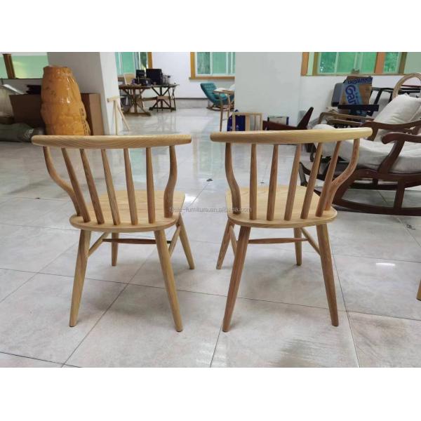 Modern Design Style Nordic Exquisite Workmanship Windsor Solid Wood Dining Chair for Restaurant Seating Furniture