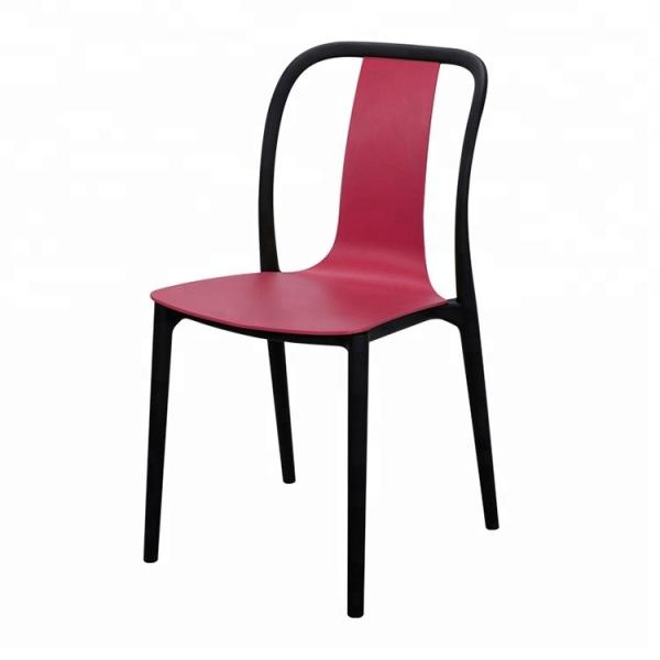 Colorful Plastic Dining Room Chairs , Anti Slip Plastic Office Chair
