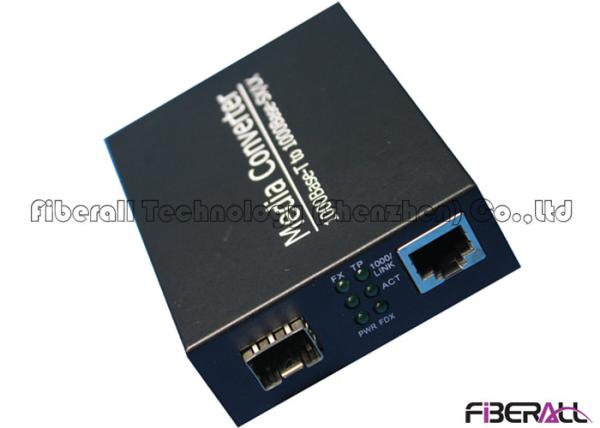 Customized 10 100 1000 Media Converter , LC SFP Media Converter Standalone