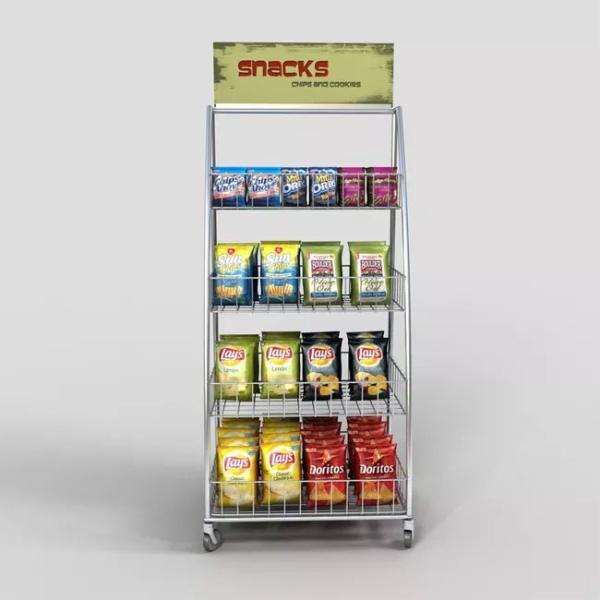 Wire Shelving Grid Panel Display Racks for Eco-Friendly Advertising and Displaying Snacks