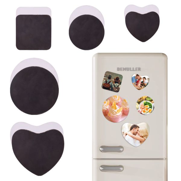 PU Leather Blank Sublimation Magnets Custom Photo Tourist Souvenir Refrigerator Magnets