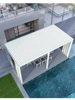 Todos em Alumínio Outdoor Pergola Elétrica Multifuncional Solário de lazer e Pavilhão