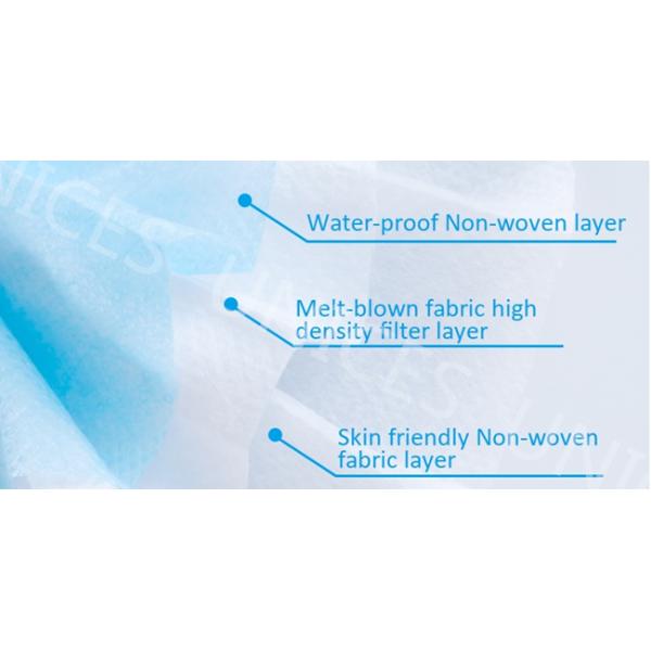 Breathable Disposable Medical Mask , Dustproof 3 Ply Surgical Face Mask