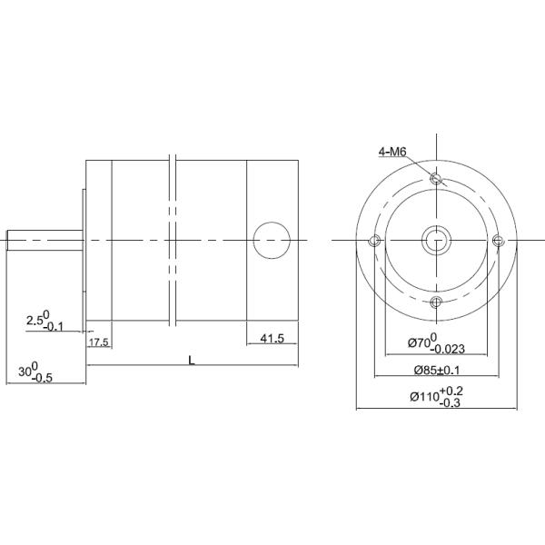 24V Permanent Magnet Brushless DC Motor