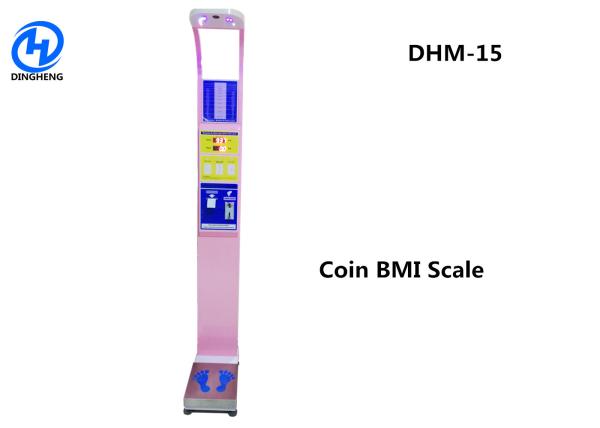 Coin Operated Digital Height And Weight Scale , Weighing Scale With Height Measurement