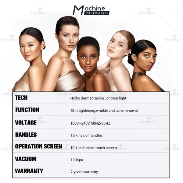Забота о коже машины красоты Дермабрасион Хидрафасиал чистя 250ВА с 13 ручками