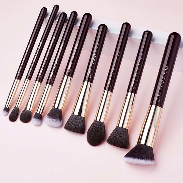 Jessup 20pcs Pro Arte Makeup Brushes Kit Zinfandel Color