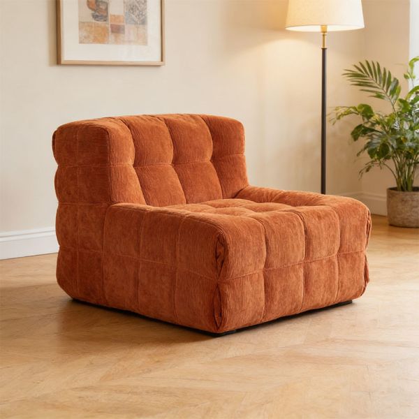 Vacuum Compressed Cloud Sofa Cream Fabric Bubble Chair Single Seat Modern Lazy Floor Couch For Living Room Lounge Furniture