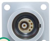 Chrome de bronze 2K 4pin Lemo misturou a fêmea coaxial video do conector