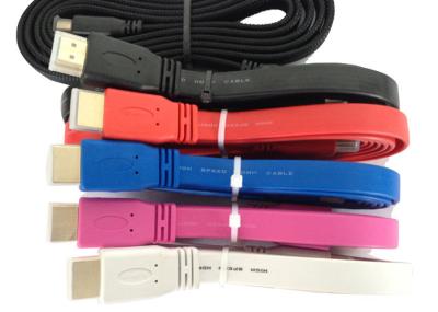 2m Flat IEEE 1394 HDMI Cable Foil Shielding , IEEE 1394B Cable 19P Male 1.3V