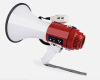 25W Raded, 50W Max Megafono Multifuntcional, 10 horas de duración de la batería