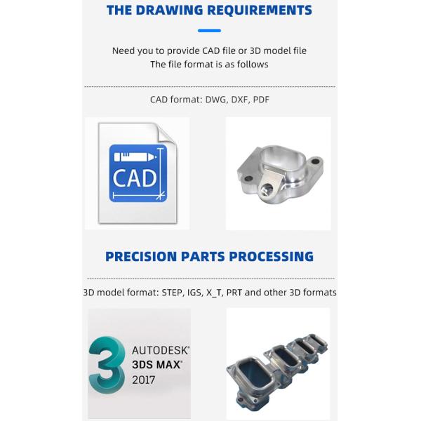 Customized 5 Axis CNC Milling Parts for Aluminum Alloy Machining by 2D/3D/Drawing OEM