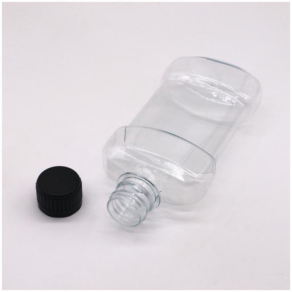 Cores personalizáveis 250 ml PET Limpeza bucal líquida Botão de plástico Tipo de vedação