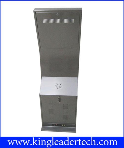 Indoor Service Interactive Touch Screen Kiosk Standalone With Curved Design