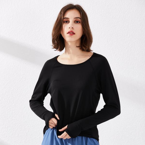 Горячий дизайн Легкая растяжка Спортивная Функциональная тренировка Леди футболка