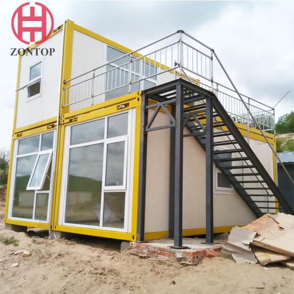 Zontop Modern Frame Cheap  Easy Assemble 2 Story China Designed Modern  Luxry Prefab Prefabricated House Container Home