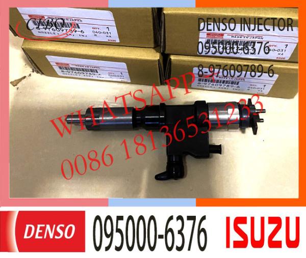 Inyector de combustible auténtico de acero de alta velocidad de la venta del carril del rasgo común caliente del inyector 095000-6376 8-97609789-6 095000-6376