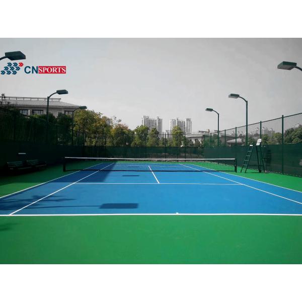 Blue Tennis Court Flooring Abrasion Resistant Shock Absorption